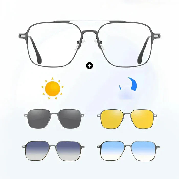 4 in 1 Magnetic Polarized Sunglasses