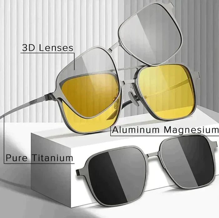4 in 1 Magnetic Polarized Sunglasses